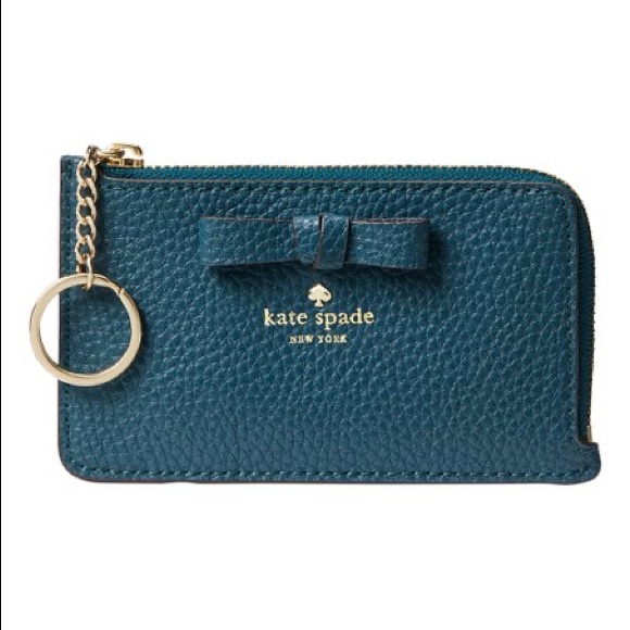 kate spade Handbags - NWOT Kate Spade Deep Teal Keychain Wallet